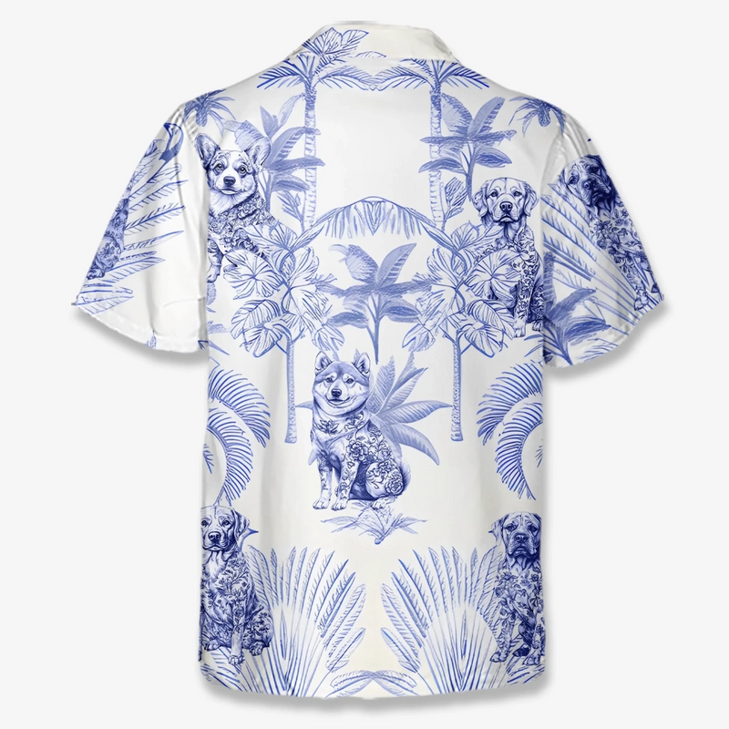 Tropical Pup Vibes - Dog Personalized Custom Unisex Tropical Hawaiian Aloha Shirt - Summer Vacation Gift, Gift For Pet Owners, Pet Lovers, Travel Lovers