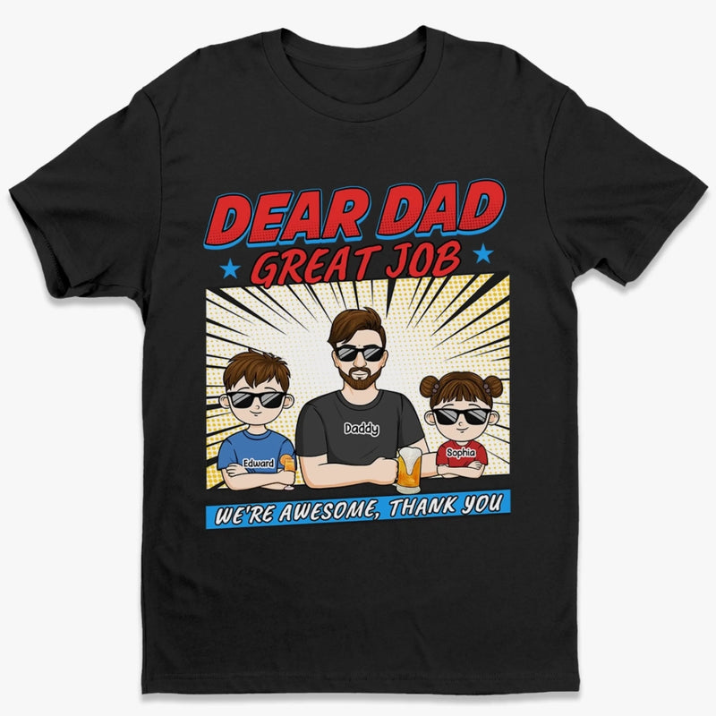 Cheers To You, Dad - Family Personalized Custom Unisex T-shirt, Premium T-shirt, Hoodie - Father's Day, Gift For Dad, Grandpa