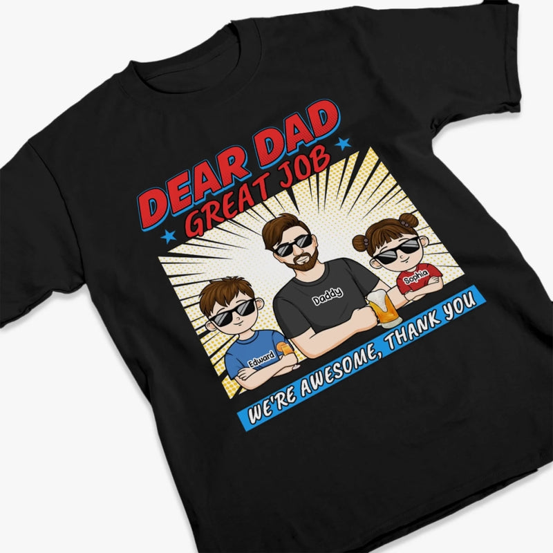 Cheers To You, Dad - Family Personalized Custom Unisex T-shirt, Premium T-shirt, Hoodie - Father's Day, Gift For Dad, Grandpa