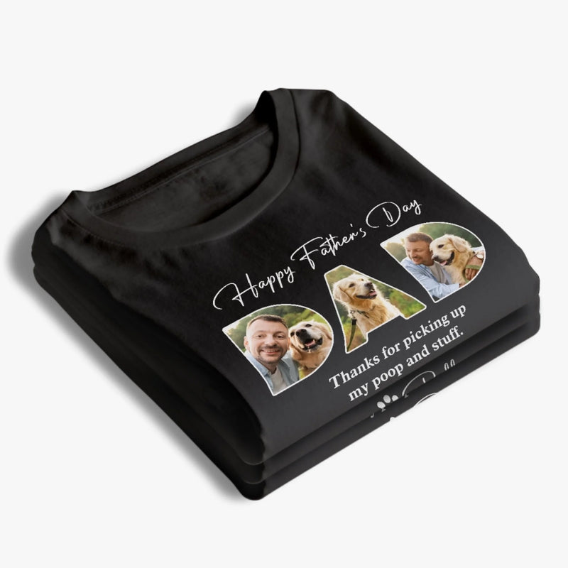 Custom Photo My Hero With A Leash - Dog Personalized Custom Unisex T-shirt, Premium T-shirt, Hoodie - Father's Day, Gift For Pet Owners, Pet Lovers
