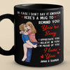 Je t'aime plus chaque jour - Tasse noire personnalisée pour couple - Cadeau pour mari et femme, anniversaire