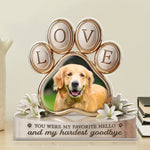 Custom Photo Still Feel Your Tail Wag In The Wind - Memorial Personalized Custom Acrylic Plaque Custom Shape - Sympathy Gift For Dog Lovers, Pet Owners