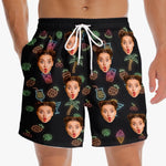Custom Photo Tropical Party - Family Personalized Custom Tropical Hawaiian Aloha Men Beach Shorts - Summer Vacation Gift For Family