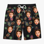 Custom Photo Tropical Party - Family Personalized Custom Tropical Hawaiian Aloha Men Beach Shorts - Summer Vacation Gift For Family