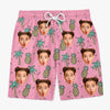 Custom Photo Pineapple Punch Squad - Family Personalized Custom Tropical Hawaiian Aloha Men Beach Shorts - Summer Vacation Gift For Family Members, Pet Owners, Pet Lovers