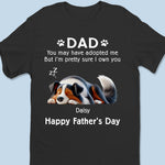 Owned By Paws, Ruled By Love - Dog Personalized Custom Unisex T-shirt, Premium T-shirt, Hoodie - Father's Day, Gift For Dad, Dog Lovers