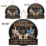 Cold Drinks, Warm Vibes - Couple Personalized Custom Shaped Home Decor Wood Sign - House Warming Gift For Couple, Anniversary, Pet Owners, Pet Lovers