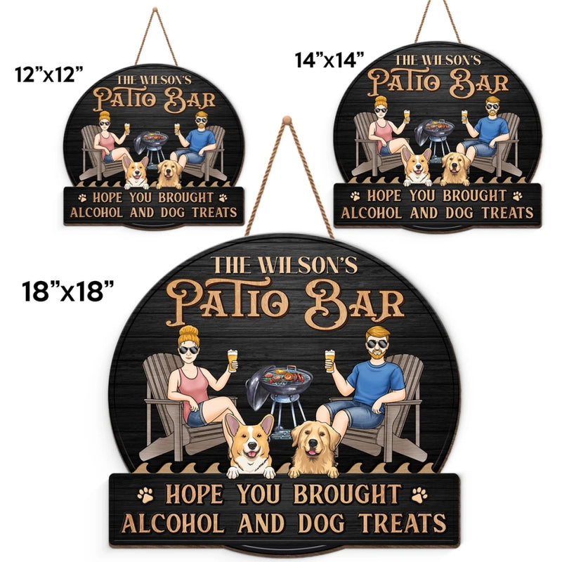 Cold Drinks, Warm Vibes - Couple Personalized Custom Shaped Home Decor Wood Sign - House Warming Gift For Couple, Anniversary, Pet Owners, Pet Lovers
