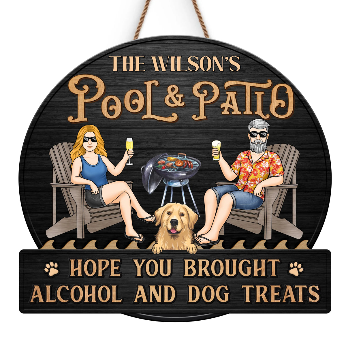 Cold Drinks, Warm Vibes - Couple Personalized Custom Shaped Home Decor Wood Sign - House Warming Gift For Couple, Anniversary, Pet Owners, Pet Lovers