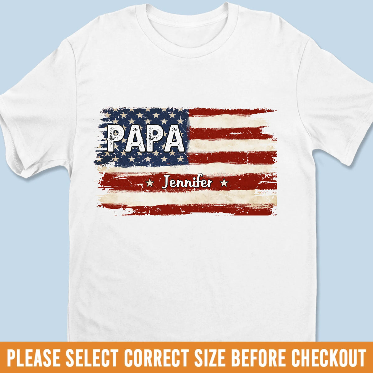 Custom American Flag Unisex T-shirt, Hoodie - Personalized Birthday 4th Of July Gifts For Dad, Grandpa - Proud To Be American