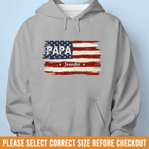 Proud To Be American - Family Personalized Custom Unisex T-shirt, Premium T-shirt, Hoodie - Gift For Dad, Grandpa