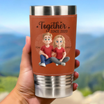 Still Annoying Each Other, Successfully - Couple Personalized Custom Printed Leather Tumbler - Gift For Husband, Wife, Couple