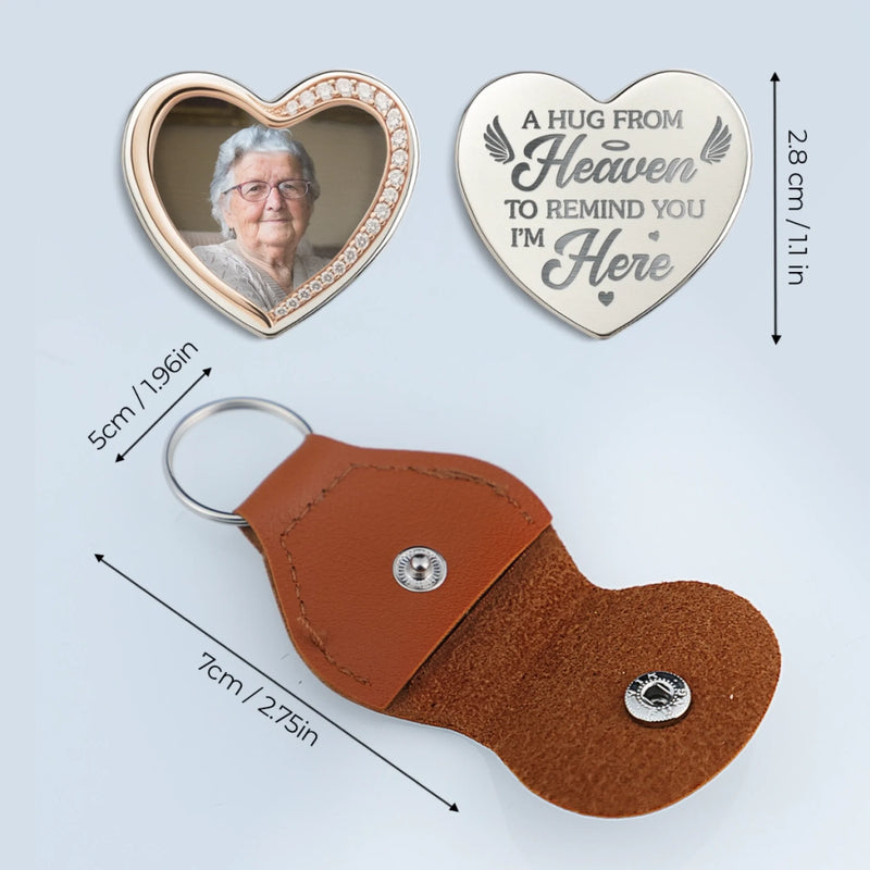 Custom Photo Missed Beyond Words - Memorial Personalized Custom Heart Pocket Hug - Sympathy Gift For Family Members