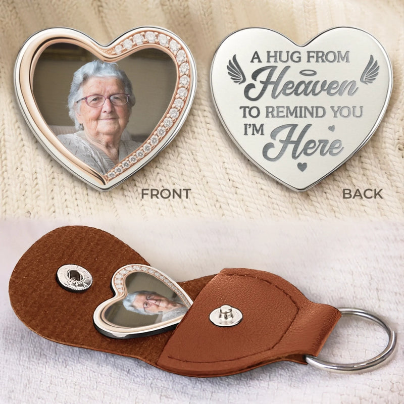 Custom Photo Missed Beyond Words - Memorial Personalized Custom Heart Pocket Hug - Sympathy Gift For Family Members