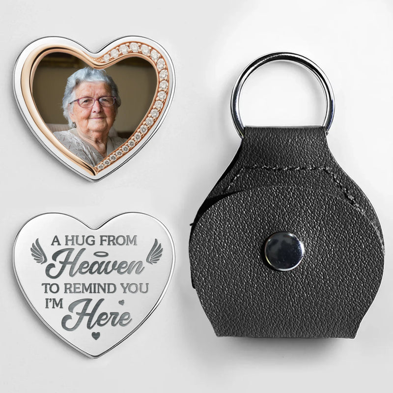 Custom Photo Missed Beyond Words - Memorial Personalized Custom Heart Pocket Hug - Sympathy Gift For Family Members