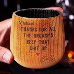 Nestled In Love - Couple Personalized Custom Wooden Whiskey Glass - Gift For Couple