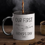 Papa’s Hold, Our Forever Anchor - Family Personalized Custom Accent Mug - Father's Day, Gift For Dad