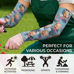 Custom Photo Cuteness I Carried - Family Personalized Custom Tattoo Arm Sleeve - Summer Vacation Gift For New Moms, New Dads, Grandparent
