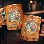 The Legend Has Retried - Personalized Custom Wooden Mug - Appreciation, Retirement Gift For Coworkers, Dad, Husband