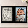 Custom Photo Together Forever - Couple Personalized Custom Double Frame Flower Shadow Box - Gift For Husband Wife, Anniversary