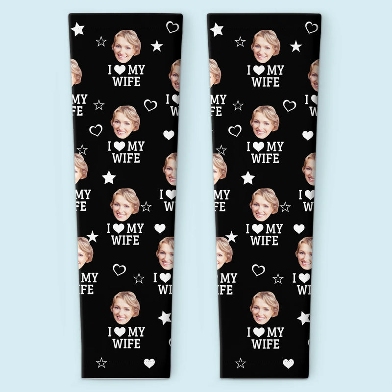Custom Photo Property Of My Wife - Couple  Personalized Custom Tattoo Arm Sleeve - Summer Vacation Gift For Husband Wife, Anniversary