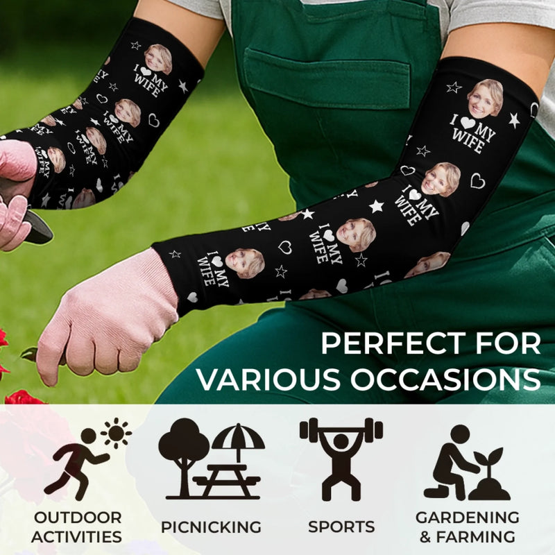 Custom Photo Property Of My Wife - Couple  Personalized Custom Tattoo Arm Sleeve - Summer Vacation Gift For Husband Wife, Anniversary