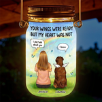 Until Our Paths Cross Again - Memorial Personalized Custom Solar Jar Lantern - Sympathy Gift For Pet Owners, Pet Lovers