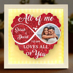 Custom Photo Holding Hands Through Every Season - Couple Personalized Custom Flower Shadow Box With LED - Gift For Husband, Wife, Couple
