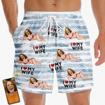 Custom Photo Tropical Hawaiian Aloha Men Beach Shorts - Summer Vacation And Travel Gifts For Husband, Boyfriend -  I Love My Destiny