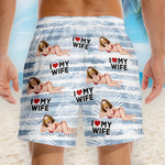 Custom Photo Tropical Hawaiian Aloha Men Beach Shorts - Summer Vacation And Travel Gifts For Husband, Boyfriend -  I Love My Destiny