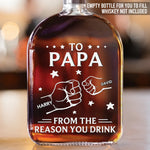 Custom Liquor Decanter - Personalized Father's Day Birthday Gifts For Dad, Grandpa - Drink Because We Exist