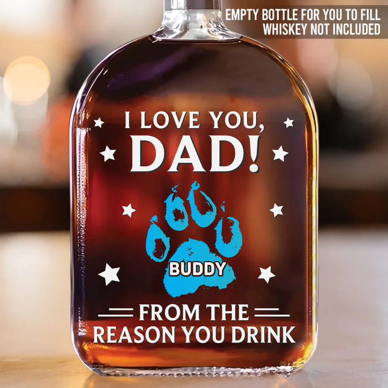 You're Our Favorite Hooman - Dog & Cat Personalized Custom Whiskey Bottle - Father's Day,  Gift For Dad, Pet Owners, Pet Lovers