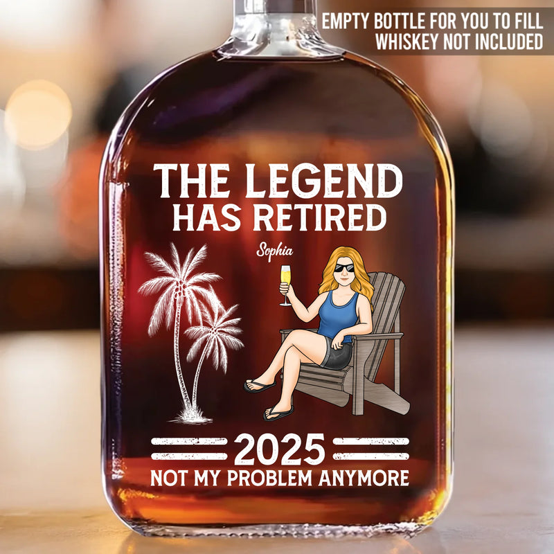 No More Alarm Clocks - Coworker Personalized Custom Whiskey Bottle - Appreciation, Retirement Gift For Coworkers, Work Friends, Colleagues