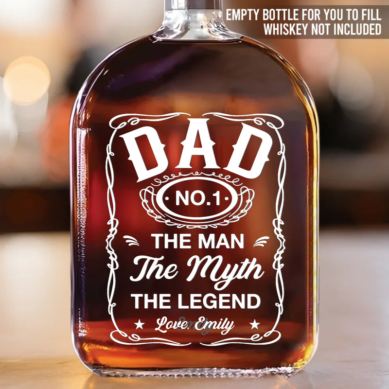 Vintage Soul, Modern Legend - Family Personalized Custom Whiskey Bottle - Father's Day, Gift For Dad, Grandpa