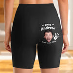 Custom Photo Certified Spanking Zone - Couple Personalized Custom Biker Leggings - Gifts For Wife, Couple