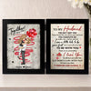 My Heart Belongs To You - Couple Personalized Custom Double Frame Flower Shadow Box - Gift For Husband Wife, Anniversary