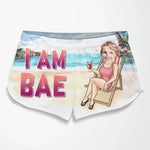 Custom Photo Vacation With Bae - Funny Personalized Custom Tropical Hawaiian Aloha Couple Beach Shorts - Summer Vacation Gift, Birthday Party Gift For Couple, Husband, Wife