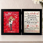 My Heart Belongs To You - Couple Personalized Custom Double Frame Flower Shadow Box - Gift For Husband Wife, Anniversary