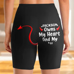Custom Biker Leggings - Personalized Anniversary Wedding Gifts For Husband, Wife, Couple - My Man Owns It All