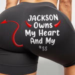 Custom Biker Leggings - Personalized Anniversary Wedding Gifts For Husband, Wife, Couple - My Man Owns It All
