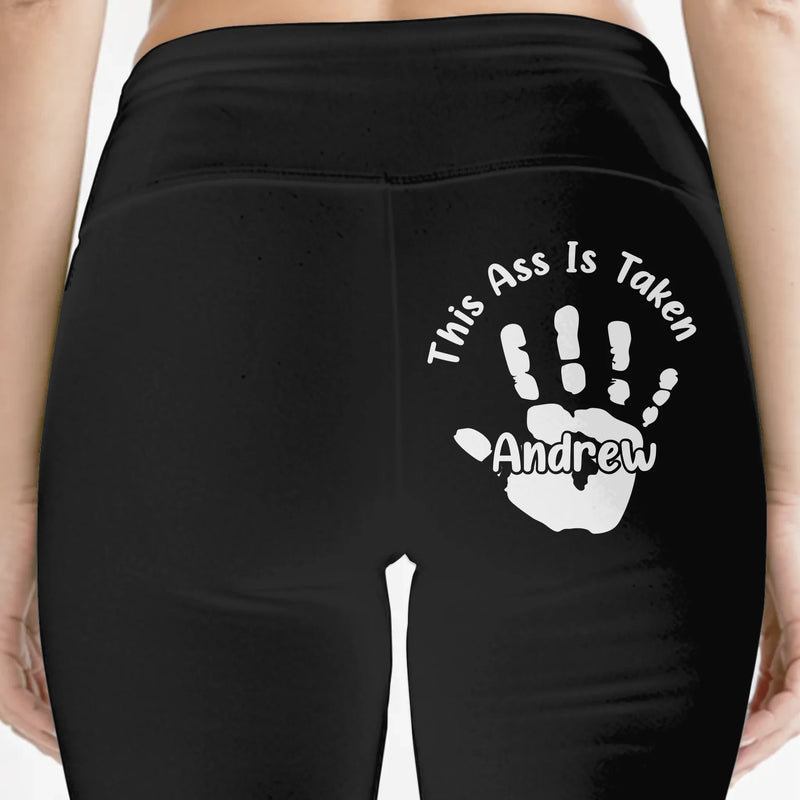 Reserved For One Lucky Hand - Couple Personalized Custom Biker Leggings - Gifts For Wife, Anniversary