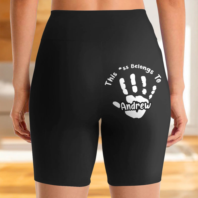 Reserved For One Lucky Hand - Couple Personalized Custom Biker Leggings - Gifts For Wife, Anniversary