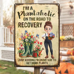 More Plants Less Stress - Family Personalized Custom Home Decor Metal Sign - Gift For Gardeners, Plant Lovers, Flower Enthusiasts