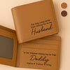 My Love, Their Hero - Family Personalized Custom Leather Wallet - Father's Day, Gift For Husband