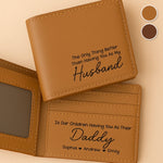 My Love, Their Hero - Family Personalized Custom Leather Wallet - Father's Day, Gift For Husband