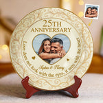 Custom Photo A Love That Lasts - Couple Personalized Custom Ceramic Plate - Gift For Husband Wife, Anniversary