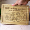 Seasoned With Stories And Spice - Couple Personalized Custom Engraved Wooden Cutting Board - Gift For Husband Wife, Anniversary