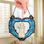 The Leash Is Empty, But My Heart Is Full - Memorial Personalized Window Hanging Suncatcher Ornament - Sympathy Gift For Dog Lovers, Pet Lovers
