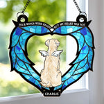 The Leash Is Empty, But My Heart Is Full - Memorial Personalized Window Hanging Suncatcher Ornament - Sympathy Gift For Dog Lovers, Pet Lovers