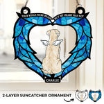 The Leash Is Empty, But My Heart Is Full - Memorial Personalized Window Hanging Suncatcher Ornament - Sympathy Gift For Dog Lovers, Pet Lovers